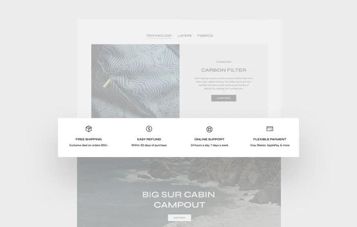 Screenshot of Zest storefront